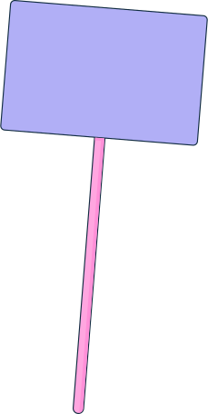 purple plaque on a stick Illustration in PNG, SVG