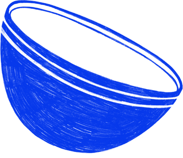 blue deep bowl PNG, SVG
