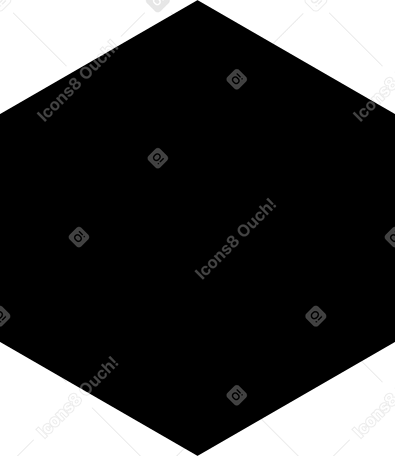 hexagon black Illustration in PNG, SVG
