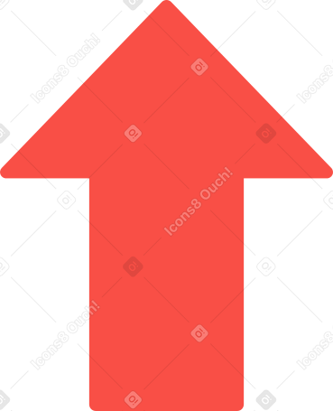 赤い上向き矢印 PNG、SVG