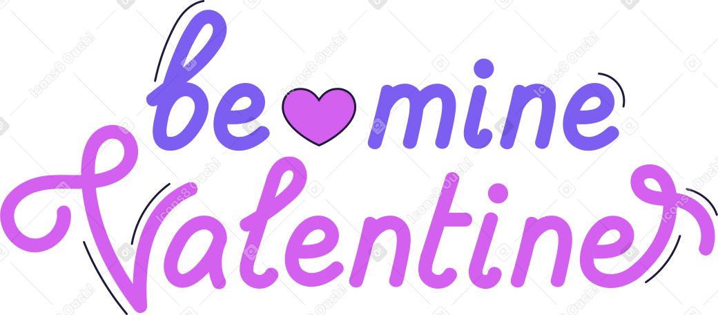 be mine valentine Illustration in PNG, SVG