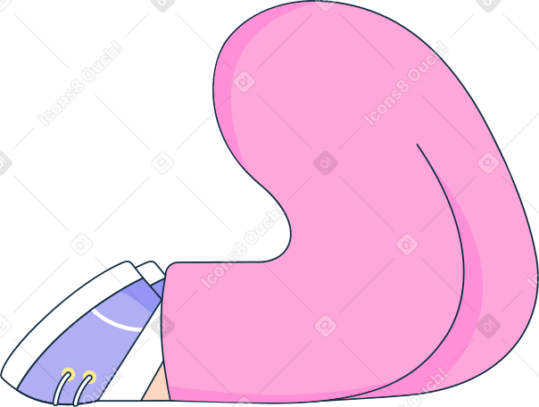 legs in pink pants Illustration in PNG, SVG