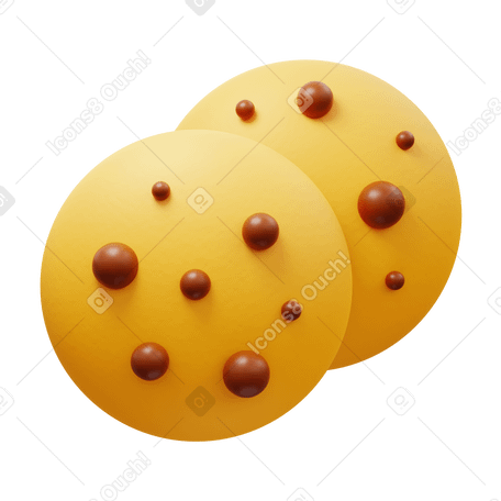 3D cookies Illustration in PNG, SVG