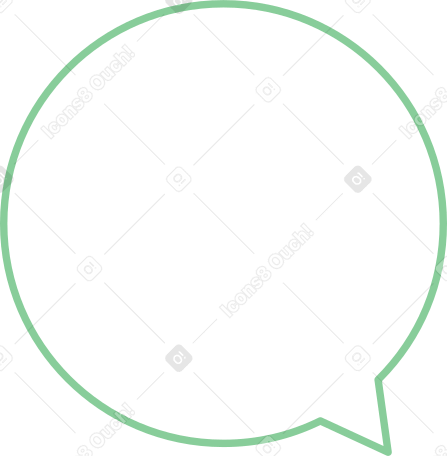 round line speech bubble PNG, SVG