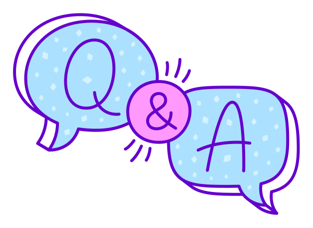 lettering q&a Illustration in PNG, SVG