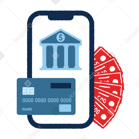 Online banking Illustration in PNG, SVG