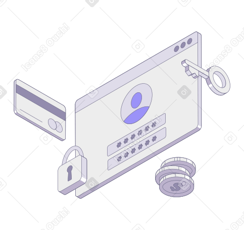 Cybersicherheit und digitaler datenschutz per passwort PNG, SVG