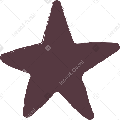 dark brown star PNG, SVG