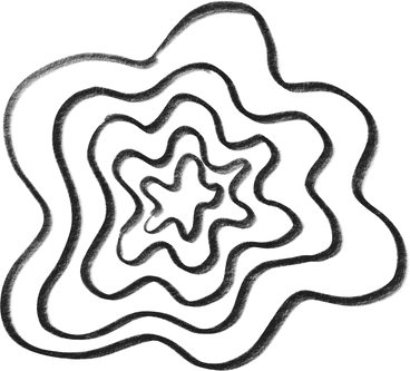 gray wiggly flower shape PNG, SVG