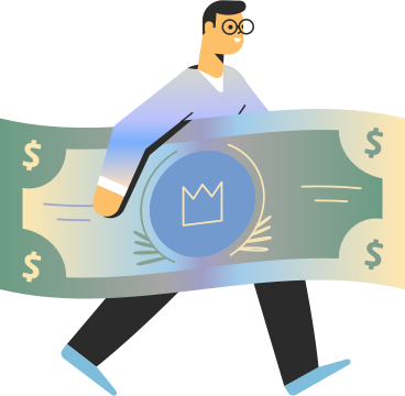 man with money PNG, SVG