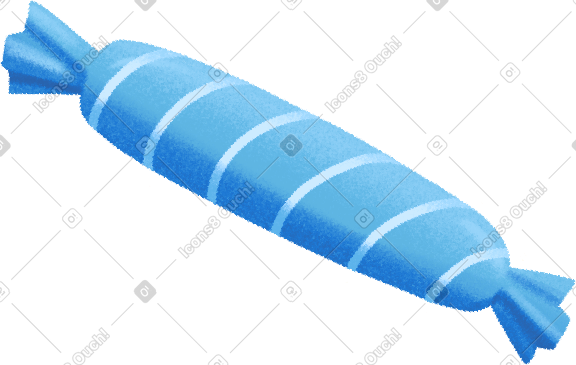 blue striped long candy PNG, SVG