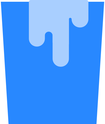 blue bucket of paint PNG, SVG