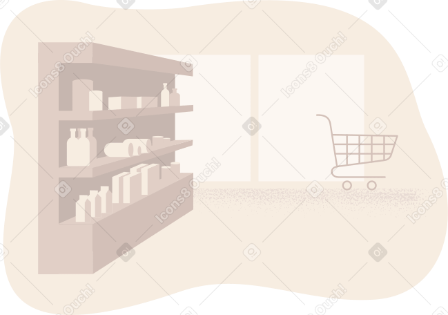 grocery shop Illustration in PNG, SVG
