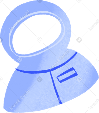 cosmonaut in blue Illustration in PNG, SVG
