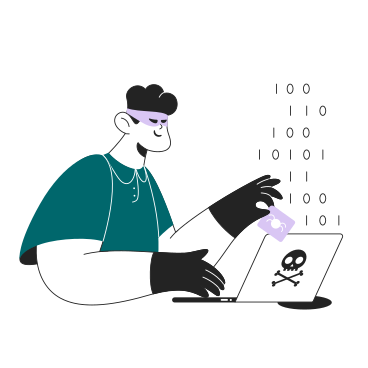Hacker spreads a virus on the Internet PNG, SVG