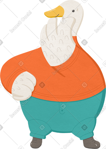 Goose in red sweater PNG, SVG