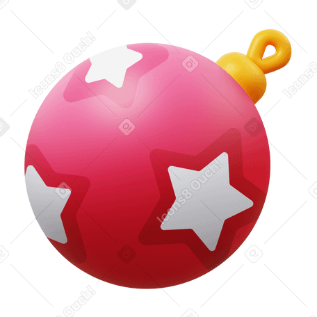 3D christmas ball PNG, SVG