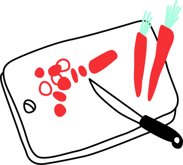Столовый нож и морковь в PNG, SVG