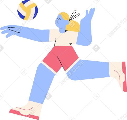 volleyballer Illustration in PNG, SVG