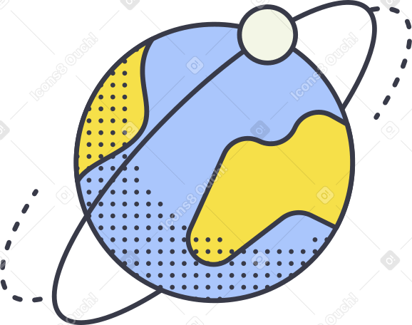 Анимированная иллюстрация земной шар в GIF, Lottie (JSON), AE