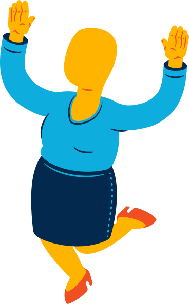 chubby woman jumping PNG, SVG