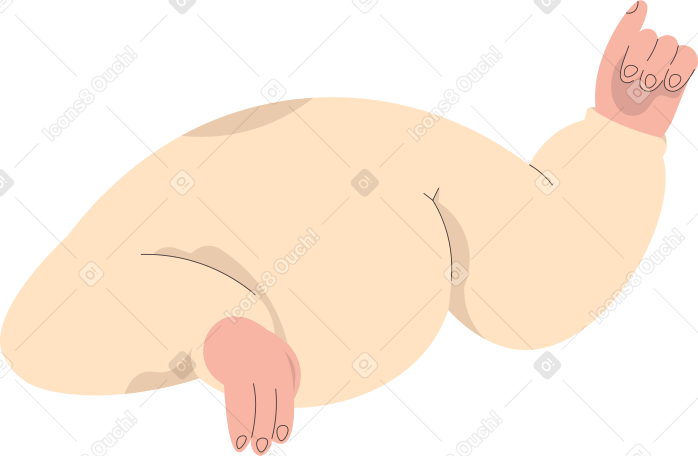 body shows something his hand Illustration in PNG, SVG