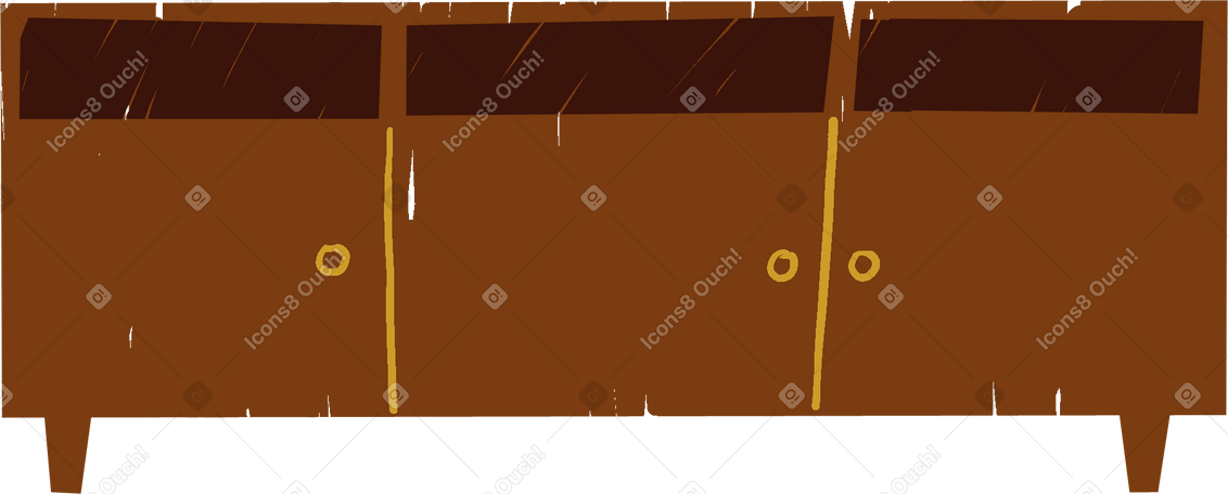 Gabinete marrón PNG, SVG