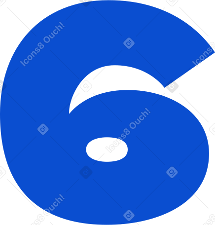 numero seis PNG, SVG