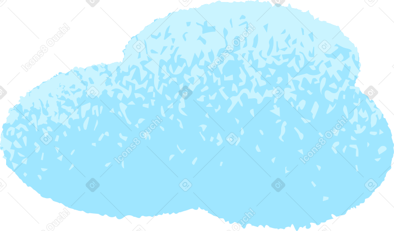 blue cumulus cloud Illustration in PNG, SVG