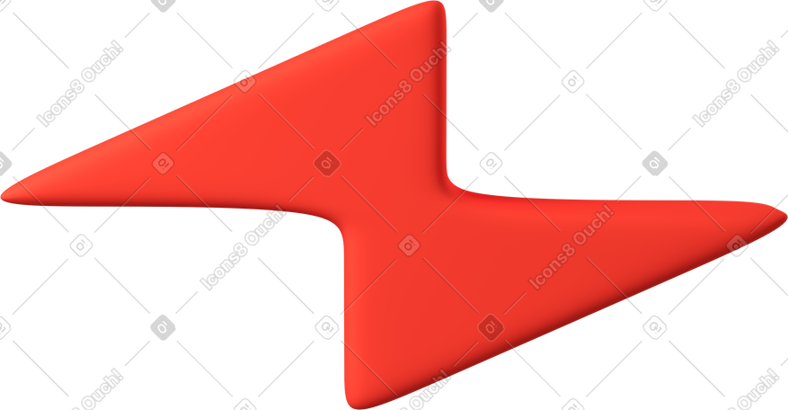 3D red high voltage sign PNG, SVG