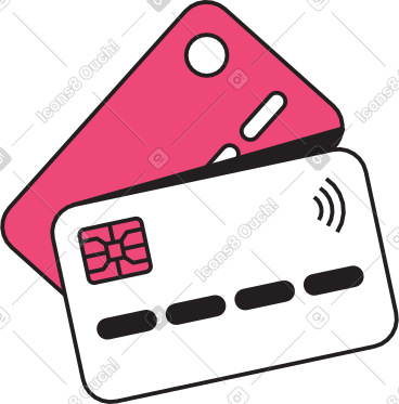 Two bank cards PNG, SVG