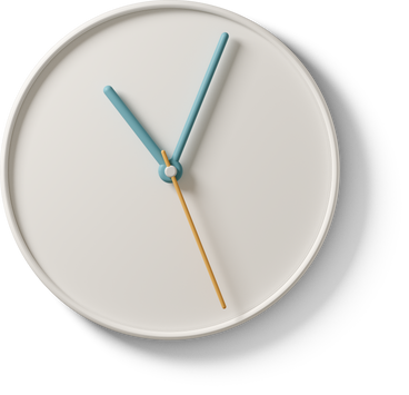 clock with blue hands PNG, SVG