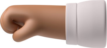 Fist of a brown skin hand facing left PNG, SVG