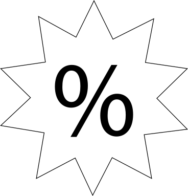 star with percentage PNG, SVG