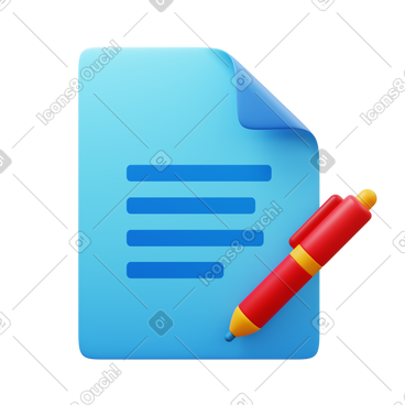 Signing a document PNG, SVG