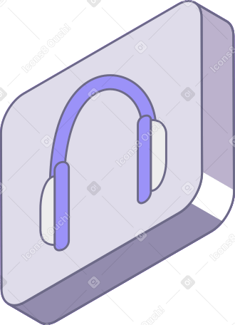 Ícone com fones de ouvido PNG, SVG