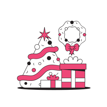 Christmas eve animated illustration in GIF, Lottie (JSON), AE