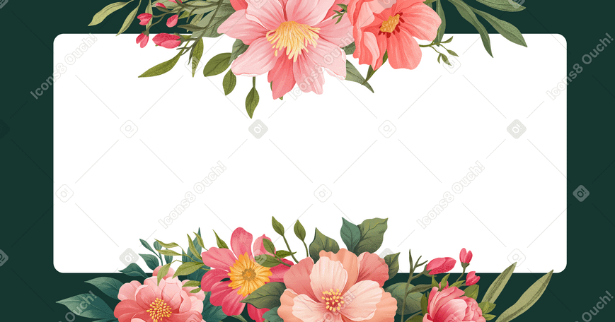 Розовые цветы и пространство для копирования в PNG, SVG