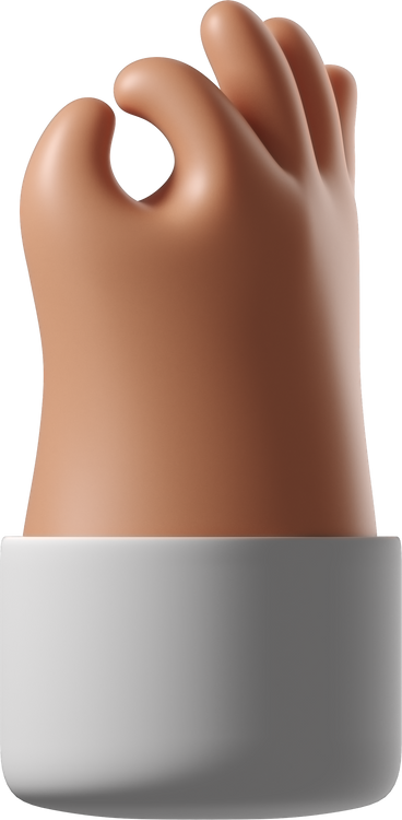 Tanned skin hand making ok sign PNG, SVG