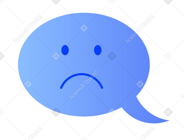 Sad face Illustration in PNG, SVG