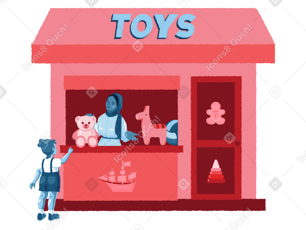 Toys shop Illustration in PNG, SVG