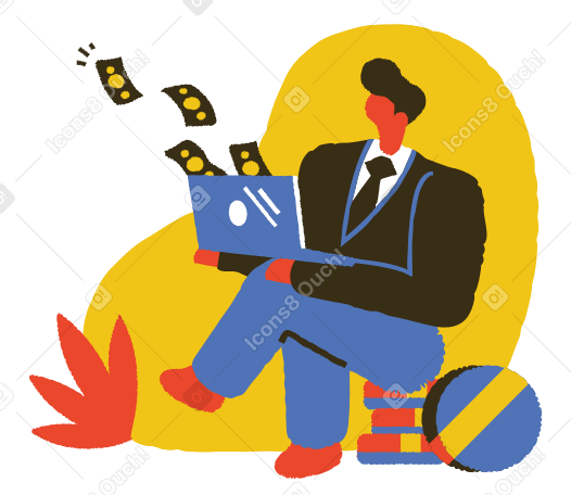 Businessman Illustration in PNG, SVG