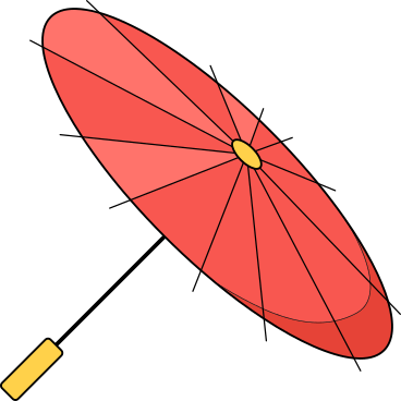 Китайский зонт в PNG, SVG