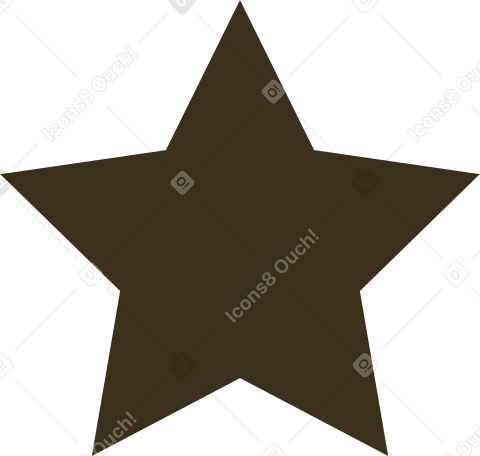 brown star PNG, SVG