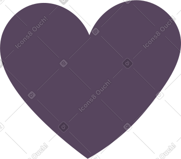 Purple heart PNG, SVG