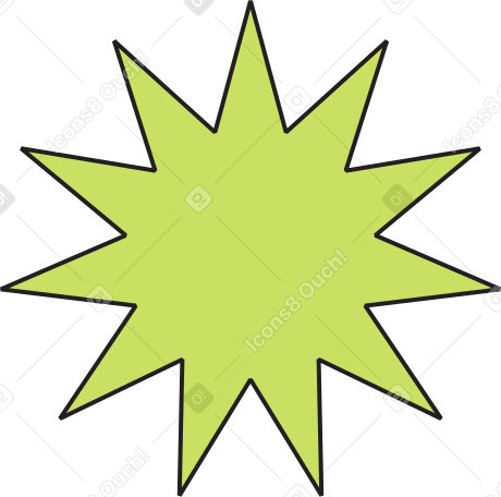 Одиннадцатиконечная звезда в PNG, SVG