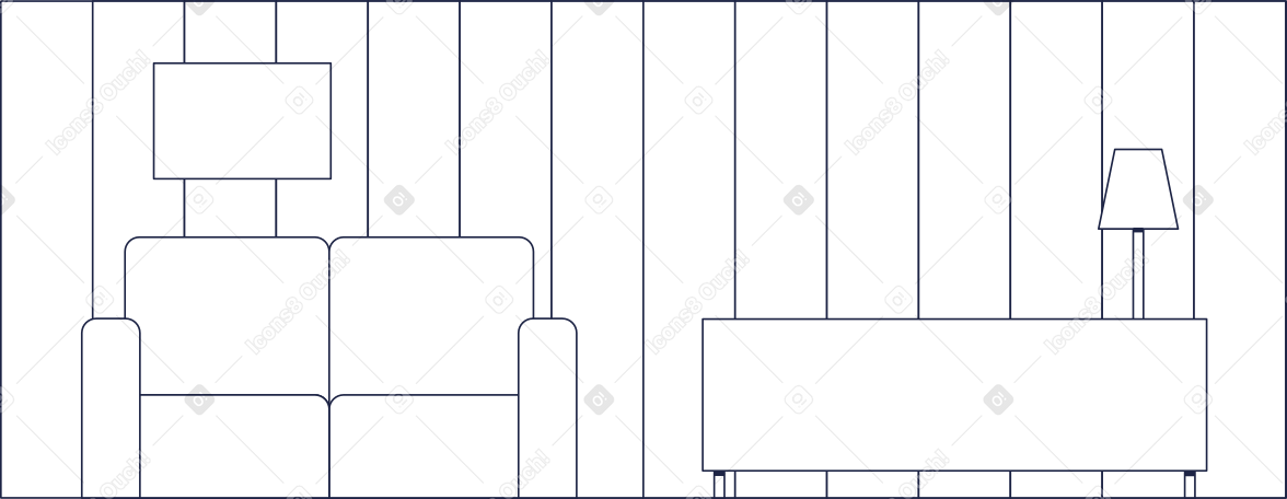 background of living room Illustration in PNG, SVG