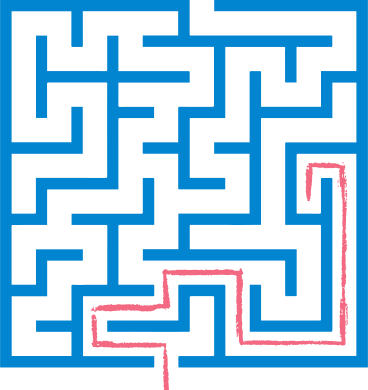Labirinto caminho vermelho PNG, SVG