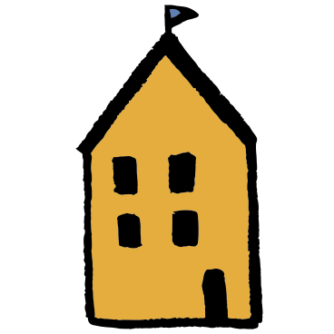 Yellow house PNG, SVG