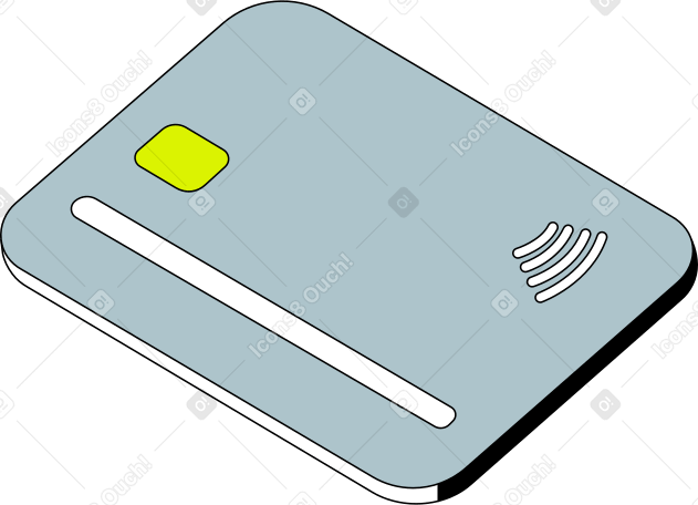 grey credit card Illustration in PNG, SVG